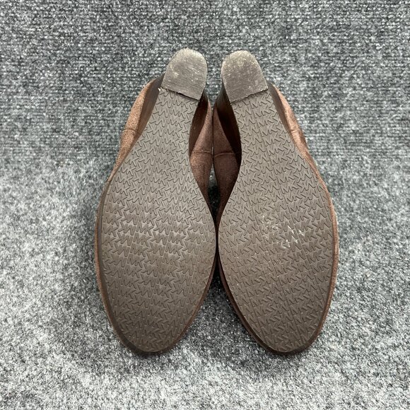 Michael Kors Wedge Booties Women's Size 7 Brown Suede Pull On Chelsea Ankle Boot - Picture 11 of 12